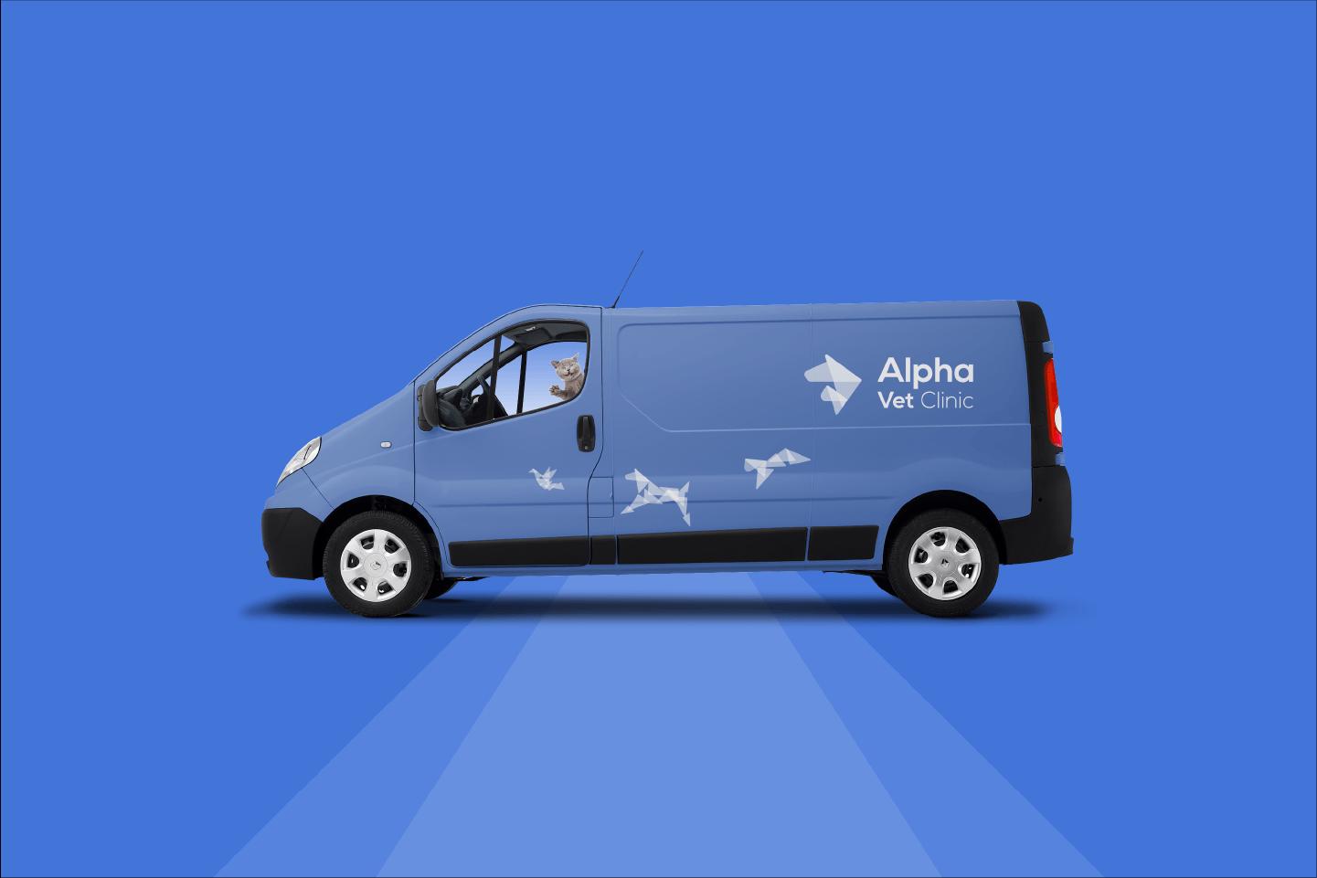 Alpha Vet Clinic brand identity design