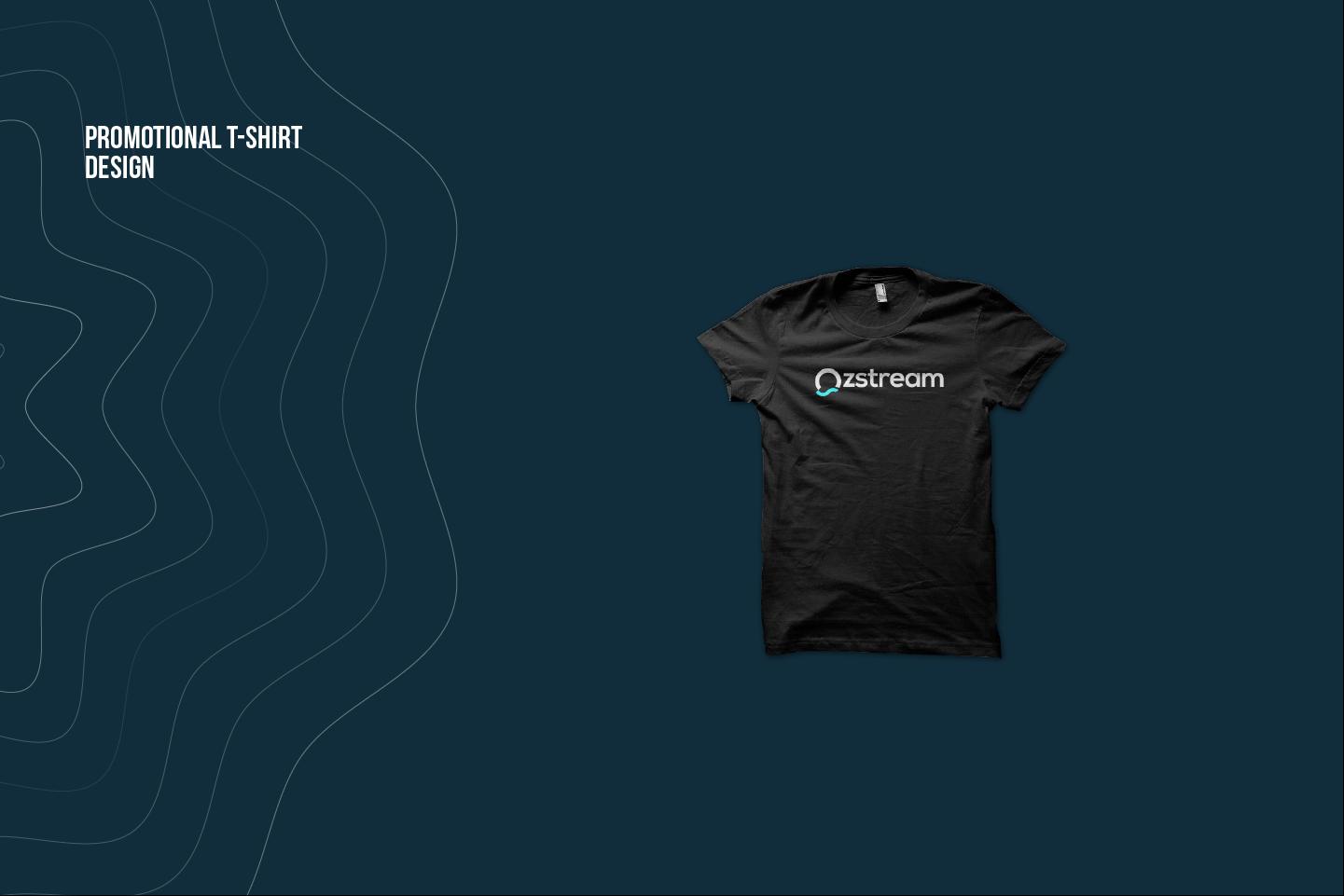 Ozstream t-shirt design in black