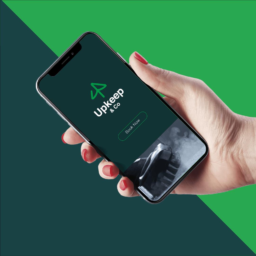 Upkeep and Co Book Online Cover – Cleaning Sydney Brand Identity Project